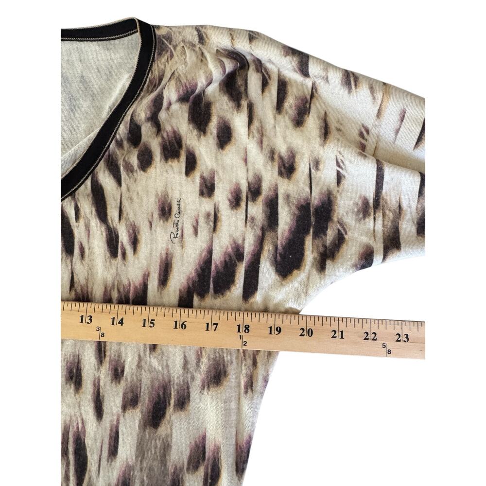 Roberto Cavalli Animal Leopard Print Cardigan Silk Cashmere IT 42 US 6 Luxury - Picture 8 of 14